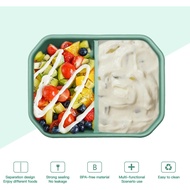 AWINNER Reusable Leak-Proof Food Storage Box, 2-Compartment Bento-Style Lunch Box, Durable, Drop-Pro