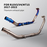 MT15 R15 V3 V4 Motorcycle Exhaust Full Systems Titanium Alloy Steel Pipe Header Pipe For Yamaha MT15