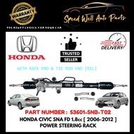 [ FULL SET 100% NEW ] HONDA CIVIC SNA FD 1.8cc (2006-2012) POWER STEERING RACK (53601-SNB-T02)