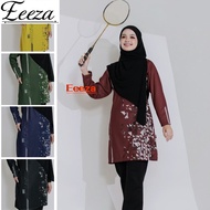 Eeeza Baju Muslimah Labuh Couple Set BLVCKROSE APPAREL Baju Jersey Muslimah Murah Perempuan Budak Je