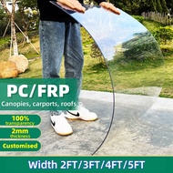 ATAP CERAH LUTSINAR RATA 1mm/2mm POLYCARBONATE / PC FLAT TRANSPARENT ROOF / GREENHOUSE / AWNING SHEE