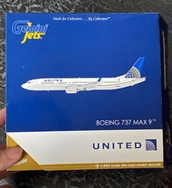 美國飛機，United Airlines 聯合航空 737 Max 9，REG NO : N67501，1/400，Gemini Jets 飛機模型，Never Display。