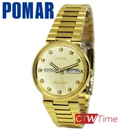 (ผ่อนชำระ สูงสุด 10 เดือน) Pomar นาฬิกาข้อมือผู้ชาย Automatic สายสแตนเลส รุ่น PM8119GG01 (สีทอง / หน้าปัดสีทอง )