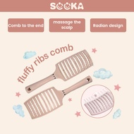 Sooka wide serrated hollow comb, blowable directly by hair dryer HL-BBB813