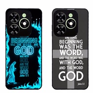 Phone Case cover for Tecno Spark Go 2024 Infinix Smart 8 Pro Hot 40i Bible verse John 1 1 aesthetic 