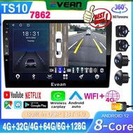 Best TS10 7862 Android Player Car Radio 8 Core 2din Head unit Car Multimedia Android Player Support 360 camera Wireless Carplay Auto GPS BT wifi 4G SIM FM/AM EQ DSP