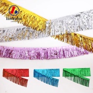 LANHUHU Foil Fringe Garland, Foil Shiny Metallic Tinsel Fringe Garland,  Lightweight Tear Resistant 