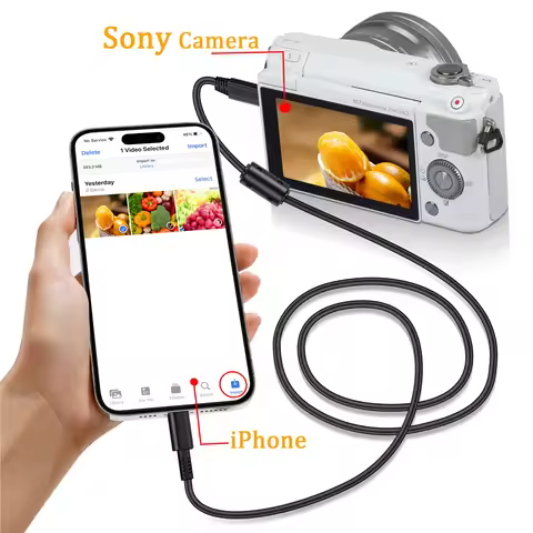 Micro 5Pin to iphone OTG Cable for iphone 14,13,12,11,8,7,6,XS,ipad Pro,SONY 3N F3 5R 5T 6L A7 HX30 