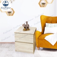 EZYD Modern  Coffee Table Side Table Rak Kecil Tepi Katil Almari Side Bed Sofa Table with 2 Drawer 4