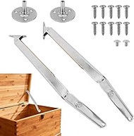 2pcs Soft and Slow Close Toy Box Hinges, 150N Heavy Duty Lid Support Hinges Adjustable Gas Strut Spr