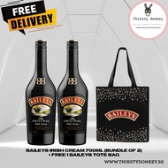 Baileys Irish Cream 700ml (Bundle of 2) (Exp: 03/2026) + Free 1 Baileys Tote bag