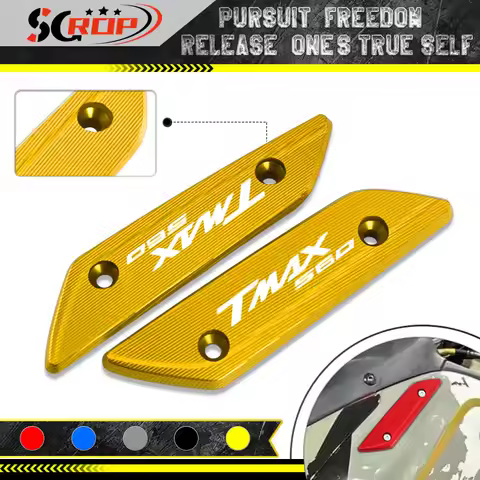 TMAX560 2024 New Motorcycle Windscreen Driven Mirror Eliminators Cap For TMAX560 TECH MAX 22-24 CNC 