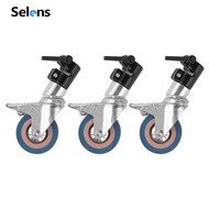 Selens 3 Pcs Wheels Wheels Wheels C Light Stand Professional Swivel Caster Wheels Set 30mm with Rubb