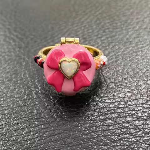 925 sterling silver Polly pocket Bridesmaid Polly Nancy's Wedding Day Ring adjustable fit US Size 7-