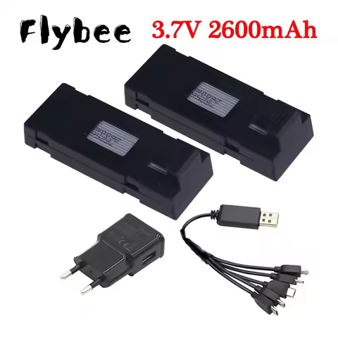 3.7V 2600mAh RC Drone Battery + Charger For E88 E88PRO Ls-E525 E99 PRO Mini Uav Drone Battery Upgrad