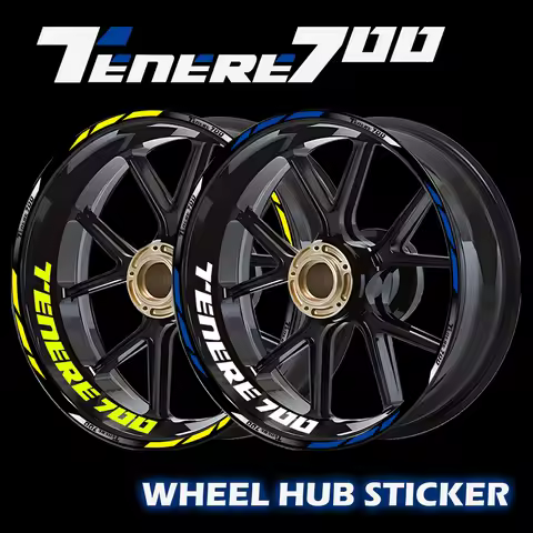 For YAMAHA TENERE 700 Tenere700 XTZ 700 XTZ700 Reflective Motorcycle Wheel Hub Stickers Moto Rim Str