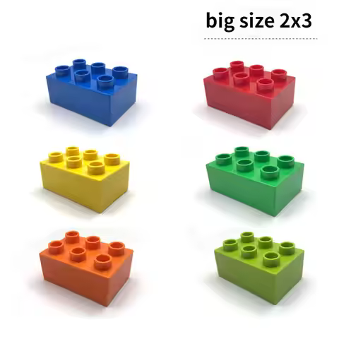 Basic Brick 2x3 10pcs DIY Classic Education Building Blocks Compatible With lego Duplo Large Bricks 