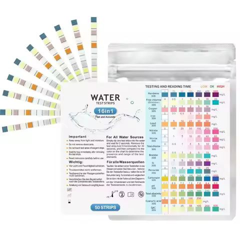 Aquarium Test Strips Freshwater PH Water Quality Test Kit for Fish Tank Ammonia Nitrite Nitrate Test