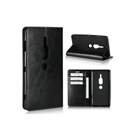 Pelanty Sony Xperia XZ2 Premium Case Laptop Type XZ2 Premium SO-04K SOV38 Mobile Cover Luxurious True Leather Leather Cover Card Card Storage Switch