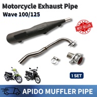 Apido Muffler Pipe V3 Exhaust Pipe For WAVE 1 Set Wave 100/110/Wave 125 Motorcycle Accessories