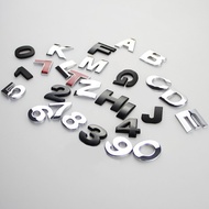 Car 3D Letter Car Sticker English Letter Car Label DIY Letter Number Metal Body Sticker Word Label T