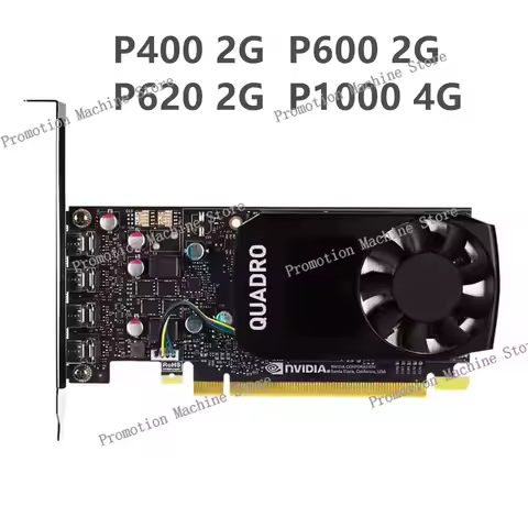 Original For NVIDIA Quadro P400 P600 P620 2GB P1000 4G GDDR5 PCI Express 3.0 x16 Mini DP Professiona
