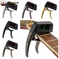 VANES Guitar Capo Tuner, 2 in 1 Professional Clip-on Electric Guitar Capo Tuner, Accurate LCD Screen Quick Change Key Durable Clip-On Tuner with Capo Ukulele