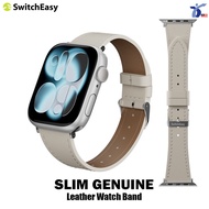 SWITCHEASY Slim Genuine Leather Watch Band compatible for Apple Watch (40/41/42mm)