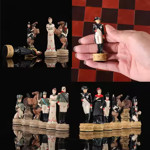 3D Character-themed Chess Set with International Chess and Deluxe Painting, Entertaining Luxury Ches