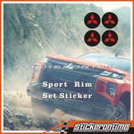 Car Rim Sticker MITSUBISHI MOTOR evo3 evo lancer turbo intercooler rs racing