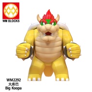 Super Mario Minifigures Luigi Yoshi Bowser Princess Peach Compatible Building Blocks Kids Toy Set