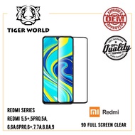 TigerWorld 9D Full Screen Curved Clear Tempered Glass for Redmi 5, 5+, 5 Pro, 5A, 6, 6A, 6Pro, 6+, 7