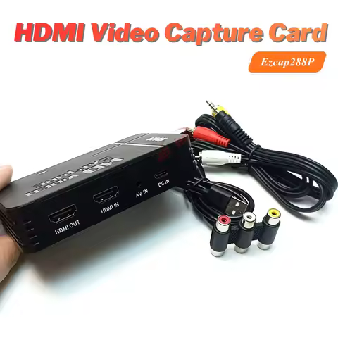 HDMI Card 1080P Ezcap 288P High-Clear Game Recorder Cam K USB Video Capture Device HDMI AV Video Cap