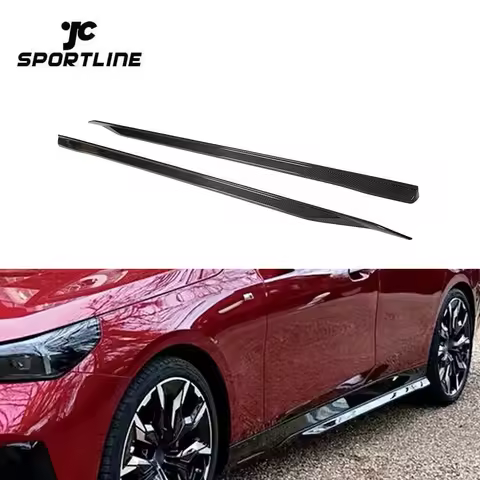 Genuine Carbon Fiber I5 M60 Side Skirt Extension Add on Under Plate for BMW 5 Series I5 G60 M Sport 
