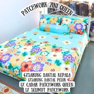 Cadar Patchwork 7in1 Set Anti kedut cadar pengantin cadar cotton lembut