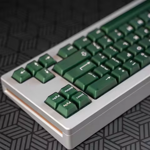 114 Keys/set Aifei Pyga emerald Keycaps ABS Double Shot Key Caps Cherry Profile Semi Translucent Key