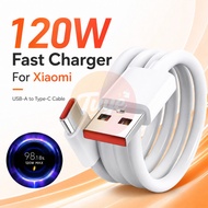 for Xiaomi 120W 6A Type C Fast Turbo Charge Cable For Xiaomi 17 15 14 12 11 10 9 Redmi Note 14 13 12
