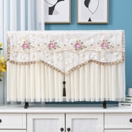 【In Stock】32-85 Inch Lace TV Cover | Polyester Double-Layer Floral Print | No Need to Remove Dust Pr