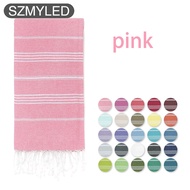 Turkish Beach Towel With Tassels Oversized 180x90cm Lightweight Fast Drying High Absorbent Striped B