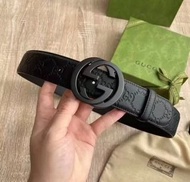 古馳Gucci男士腰帶皮帶頭層牛皮