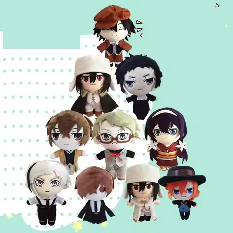 20cm Bungou Stray Dogs Plush Toys Edogawa Rampo Dazai Osamu Nakahara Chuuya Ryunosuke Akutagawa Anim