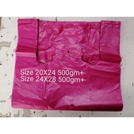 Bag plastik merah （20X24）＆（24X28）500Gm