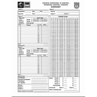 Scoresheet FIBA 3-ply 50 pages
