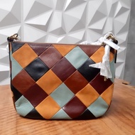 Tas Wanita Branded Ori Fossil Jolie Crossbody Multi Leather Patchwork