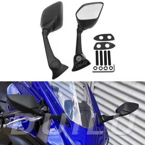 E9 MARK Motorcycle Rearview Rear View Mirror For Yamaha YZF R7 2022-2024 Motorcycle Left Right Rear 