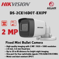 HIKVISION DS-2CE16D0T-EXIPF 2MP HD Fixed Mini Bullet Camera