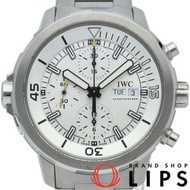 二手IWC Aquatimer 自動計時表 IW376802，不鏽鋼男士腕錶，銀色飾面，狀況極佳，帶錶盒、保固卡和錶帶。