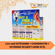 Live-well OSTESAMIN + CHONDROITIN + OSTEMSM 30S(B2F1+MSM 45S) / 30S