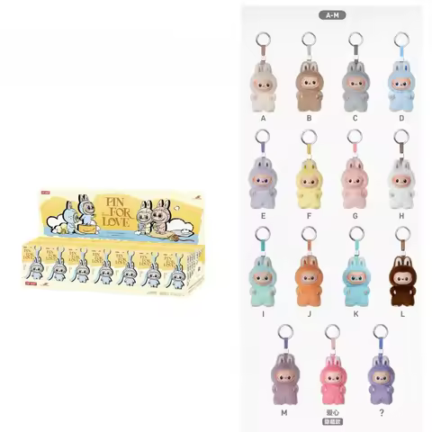Labubu The Monsters Pin for Love Blind Box POP MART Silky Vinyl Plush Pendant Whimsical Mystery Gift
