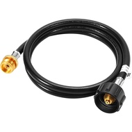 GasSaf 5FT Propane Hose, Propane Adapter 1lb to 20lb Converter, Propane Tank Gas Grill Hose Suitable